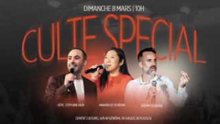 🔥 SAVE THE DATE 🔥
Et si le dimanche 8 mars marquait un tournant dans ta vie ?
Nous avons la joie d’accueillir Annabelle & Jérémy Sourdril pour un culte spécial qui va t’encourager, te fortifier et t’équiper 🙌🏻
📅 Dimanche 8 mars
🕙 10h
📍 Centre Culturel de Beausoleil
6/8 av. Général de Gaulle
On t’attend 🫶🏻