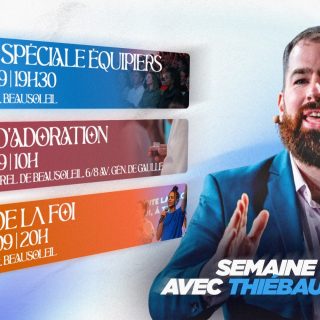 🔥 ATTENDS TOI À ÊTRE RENOUVELLÉ !
On se retrouve avec notre invité @thieb.geyer de la Porte Ouverte Chrétienne de Strasbourg pour 3 réunions 🔥
Nous croyons en cette rentrée que Dieu veut nous renouveler, et nous fortifier. 
Alors soyons dans l’expectative de ce qu’il fera 🔥
🔥 Vendredi 18 septembre – 19h30
📍1 bd Guynemer, Beausoleil
🔥 Dimanche 20 septembre – 10h
📍 Centre culturel de Beausoleil – 6/8 av du Général-de-Gaulle
🔥 Mardi 22 septembre – 20h
📍 1 bd Guynemer, Beausoleil
Soyez bénis ❤️